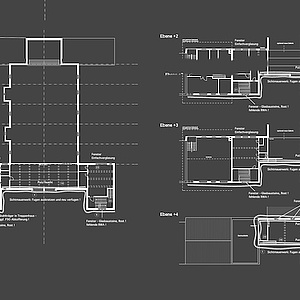 Schadenskartierung Gewerk Rohbau, Grundrisse Ebene +1 - +4