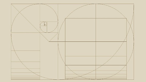 Spirale im Goldenen Rechteck